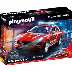 Playmobil 70277 Porsche Macan S et Pompier Rouge