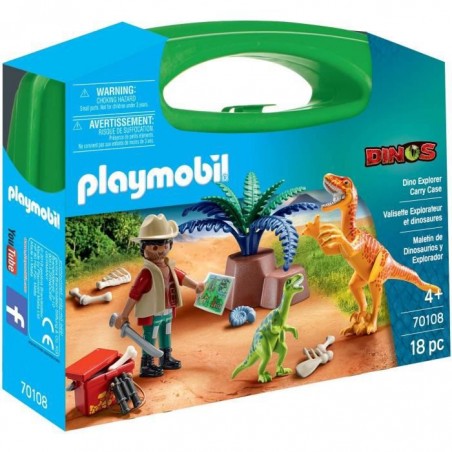 PLAYMOBIL 70108 DINOS VALISETTE EXPLORATEUR ET DINOSAURE