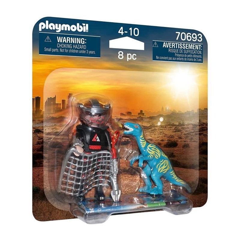 PLAYMOBIL 70693  PLAYMOBIL Duo Braconnier vélociraptor