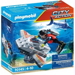 Playmobil 70145 City Action Scooter de plongée et sauveteur