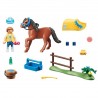 PLAYMOBIL 70523 Cavalier avec poney brun