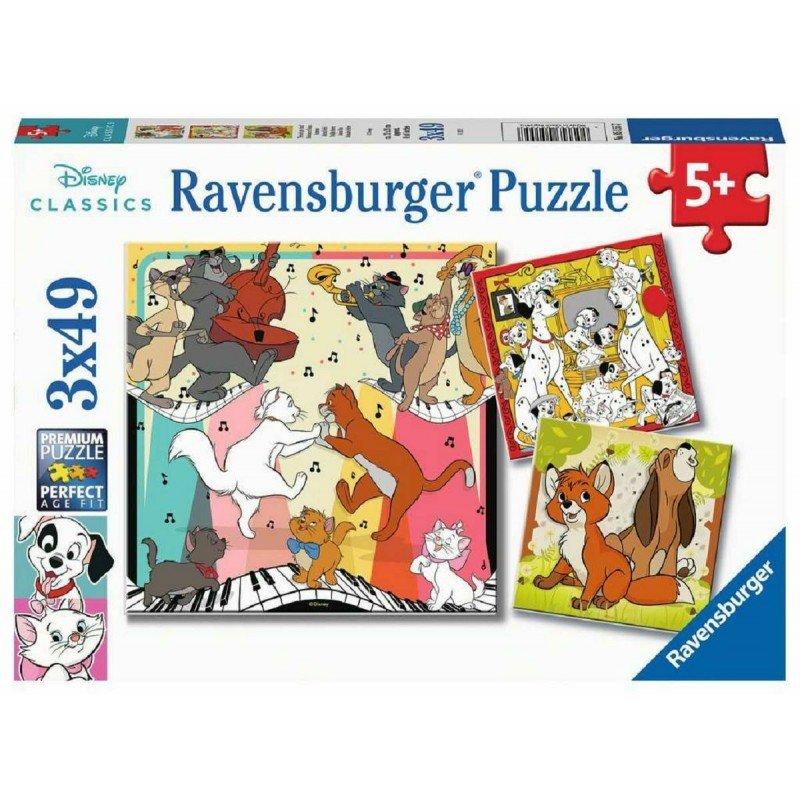 Puzzle Ravensburger Aristochats/ Rox et Rouky/Dalmatiens  3x49 pièces 05155