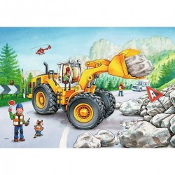 Puzzle Ravensburger Tractopelle et Tracteur Forestier 2x24 pièces 07802