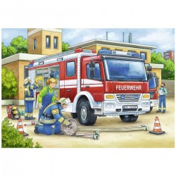 Puzzle Ravensburger pompiers héros du quotidien  2x24 pièces 07814