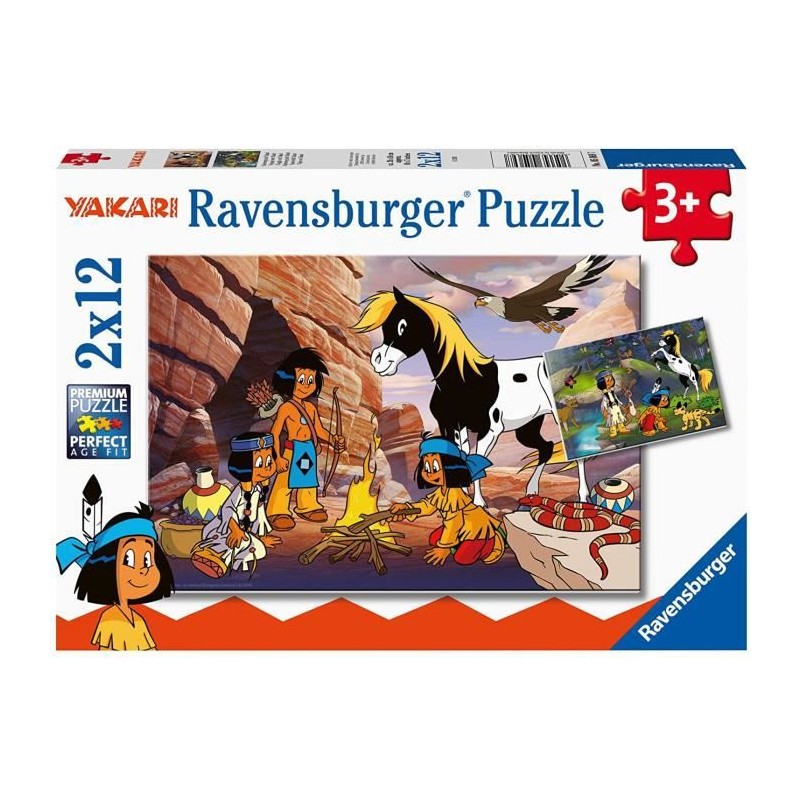 Puzzle Ravensburger 05069 Voyage avec Yakari 2 x 12 pièces