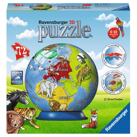 Ravensburger 11840 Puzzle ball 3 D la Terre les animaux
