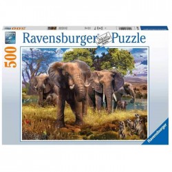 RAVENSBURGER PUZZLE TROUPEAU D'ELEPHANTS  500 PIECES 15040