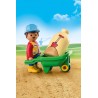 PLAYMOBIL 1.2.3 70409 OUVRIER AVEC BROUETTE