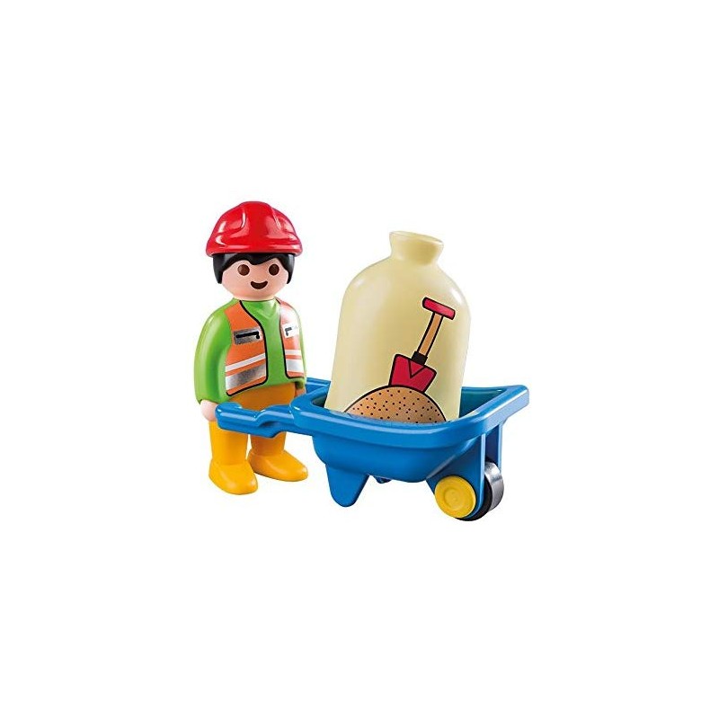 PLAYMOBIL 1.2.3. 6961 Ouvrier avec brouette