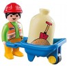 PLAYMOBIL 1.2.3. 6961 Ouvrier avec brouette