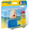 PLAYMOBIL 1.2.3. 6961 Ouvrier avec brouette