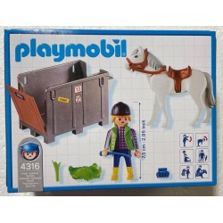 Playmobil 4316  Lad et cheval et cage transport