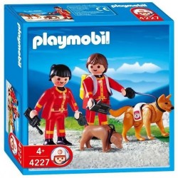 PLAYMOBIL 4227 SECOURISTES AVEC CHIENS DE SAUVETAGE