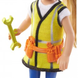 Barbie Chelsea Constructrice avec tenue à thème carrière construction et accessoires GTN87