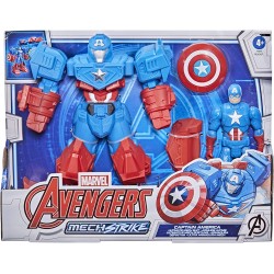 Marvel Avengers Figurine Captain America Deluxe et armure Mech Strike 15 cm F0262