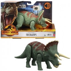 Jurassic World Dinosaure articulé Tricératops  avec son code ADN scannable HDX40