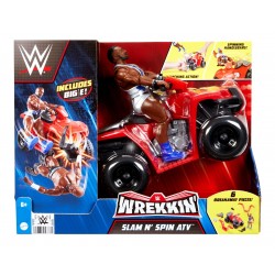 WWE Coffret Dérapage Véhicule Tout-Terrain Wrekkin et 1 figurine articulée HDM06