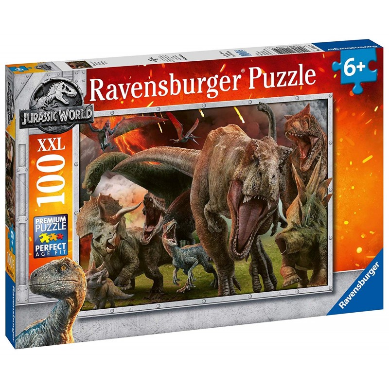 RAVENSBURGER PUZZLE DINOSAURE JURASSIC WORLD 100 PIECES XXL 10915