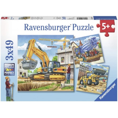 Ravensburger Puzzle grands véhicules de chantier  09226 3x49 pièces