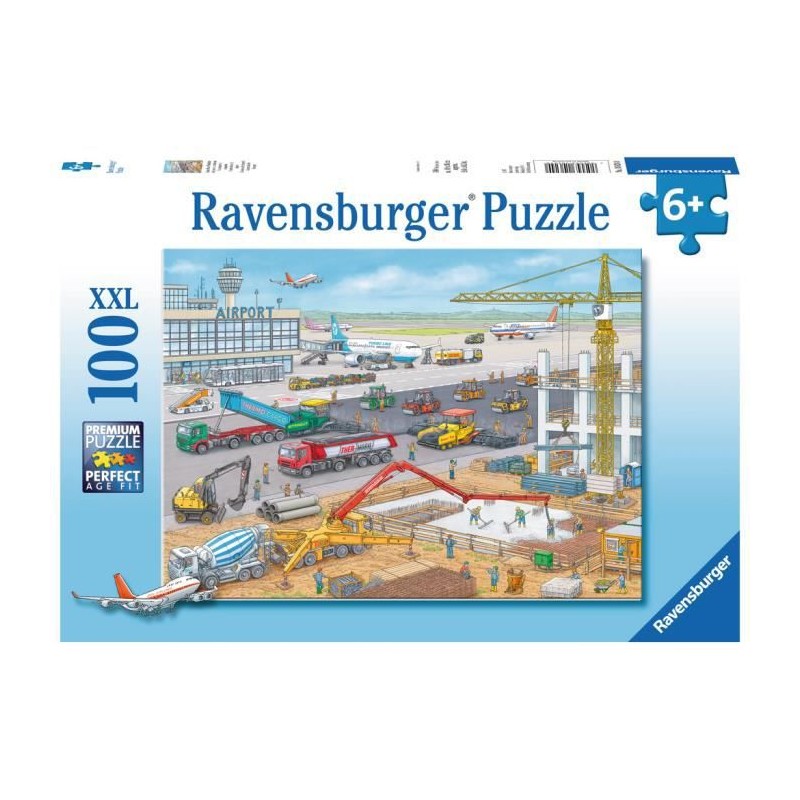 RAVENSBURGER PUZZLE CONSTRUCTION DE L'AEROPORT 100 PIECES XXL 106240