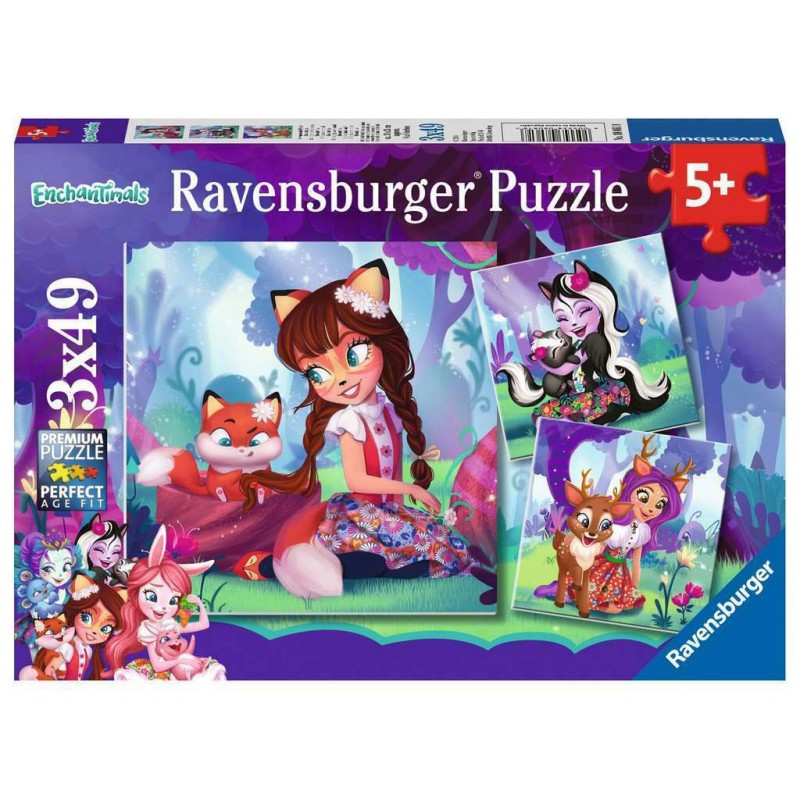 Ravensburger Puzzle Le monde merveilleux des Enchantimals 3x49pièces 080618