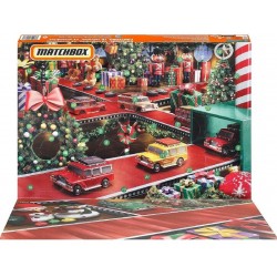 MATCHBOX CALENDRIER DE L'AVENT AVEC 10 VOITURES ET ACCESSOIRES HLH04