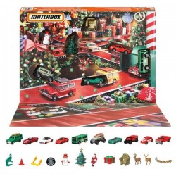 MATCHBOX CALENDRIER DE L'AVENT AVEC 10 VOITURES ET ACCESSOIRES HLH04