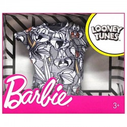 Barbie Tenue vestimentaire Looney tunes Bugs bunny haut gris  FLP40
