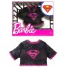 Barbie Tenue vestimentaire  Supergirl  haut noir et rose  FLP40