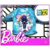 Barbie Tenue vestimentaire Teen Titans go ! Raven haut vert turquoise  FLP40