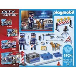 PLAYMOBIL 6924 Barrage de police City Action  Les policiers