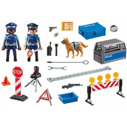 PLAYMOBIL 6924 Barrage de police City Action  Les policiers