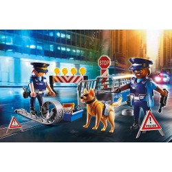 PLAYMOBIL 6924 Barrage de police City Action  Les policiers