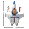 Fisher-Price Imaginext Vaisseau spatial XL-15 (38 cm) et figurine Buzz l’Éclair XL-15 avec Sons et Lumières
