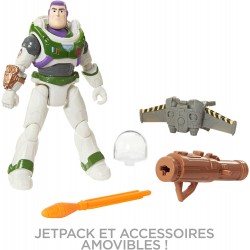 Disney Buzz L'Eclair  Figurine Articulée  avec jetpack et canon hhj86