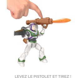 Disney Buzz L'Eclair  Figurine Articulée  avec jetpack et canon hhj86