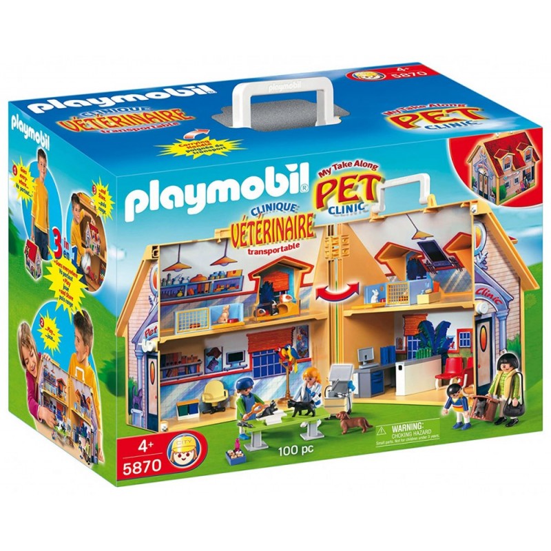 Playmobil 5870 clinique vétérinaire pets jeux de construction